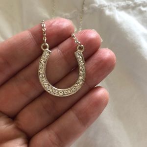 Cubic zirconia horseshoe necklace